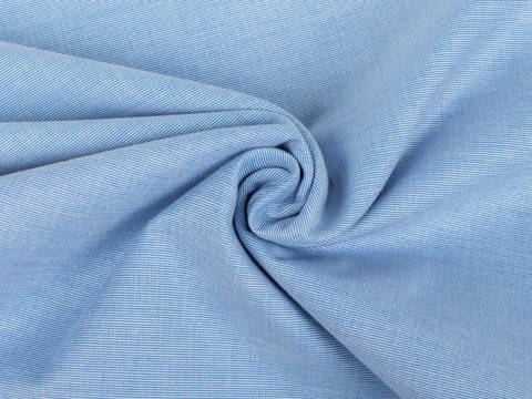 Ткань голубого цвета из хлопка и полиэстера