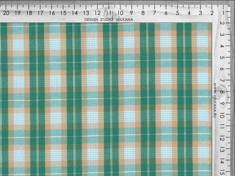 Поплин клетка СУПЕР ДЖОЛЛИ из поливискозы - зеленый