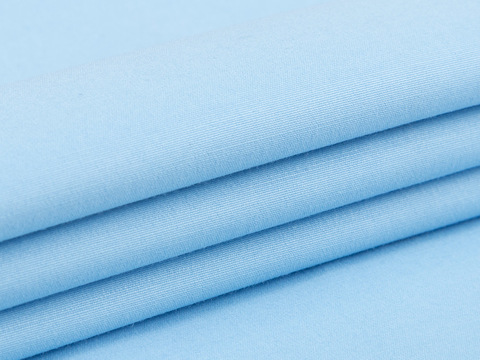 Поплин БРИЛЛИАНТ из поликоттона стрейч - голубой
