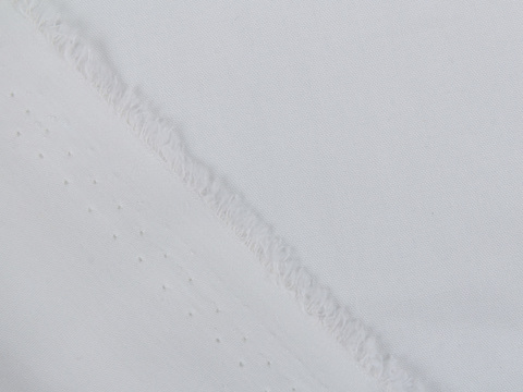 Белая ткань из хлопка полиэстера и лайкры