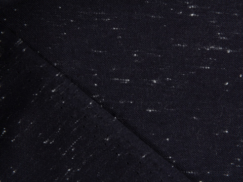 Пестрая синяя ткань в крапинку хлопок с полиэстером