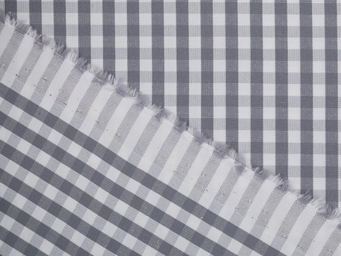Клетка поплин ЗАРАНО ЮНИЧЕК из поликоттона - серый
