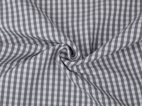 Клетка поплин ЗАРАНО ЮНИЧЕК из поликоттона - серый