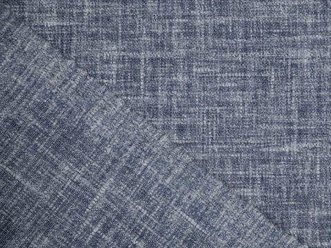 Пестротканая плотная ткань насыщенного синего цвета из полиэстера и хлопка