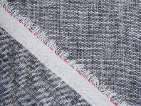 Чёрная пестротканая ткань из хлопка и полиэстера