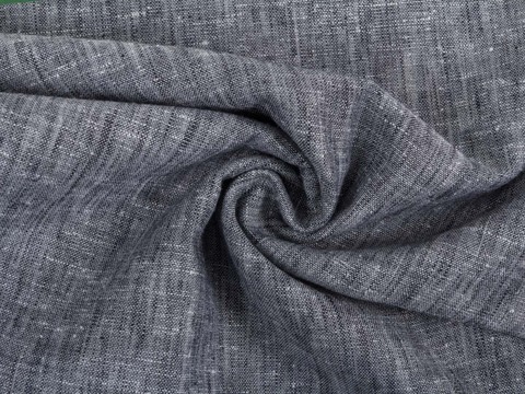 Чёрная пестротканая ткань из хлопка и полиэстера