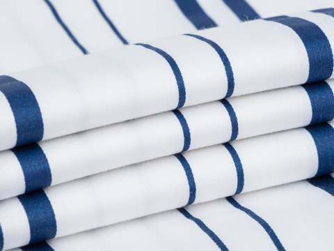 Ткань BUTTER STRIPE PRT-D27 C002(white-blue)