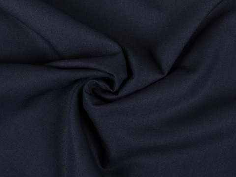 Синяя однотонная костюмная ткань из полиэстера и вискозы