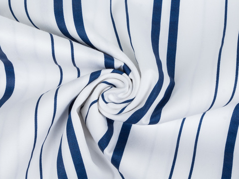 Ткань BUTTER STRIPE PRT-D27 C002(white-blue)