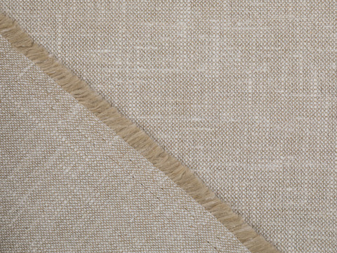 Ткань под лён оттенка коричневый хаки из полиэстера и хлопка