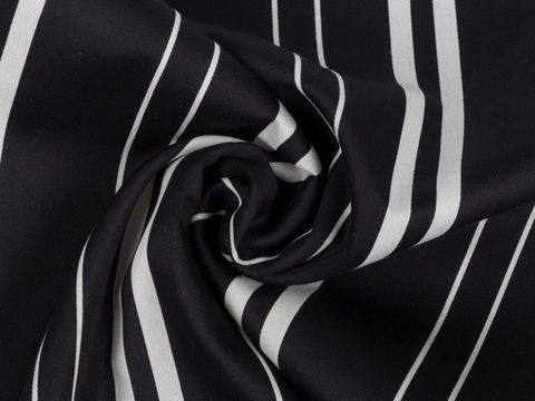 Ткань BUTTER STRIPE PRT-D27 C003(black-cream)