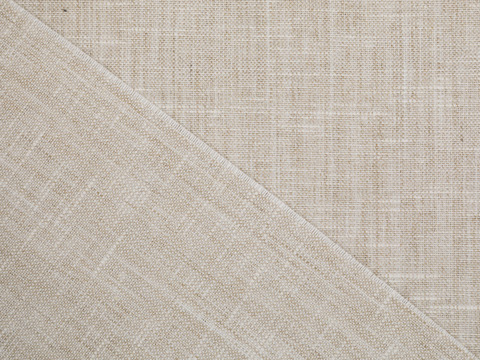 Ткань под лён светло-бежевого цвета из полиэстера вискозы и хлопка