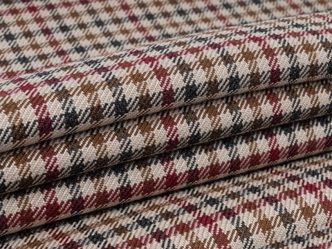 Ткань TWEED LIFE CHK-D39 C001(brown-wine)