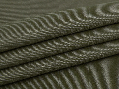 Пестротканая ткань цвета оливкового хаки из хлопка и вискозы