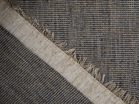 Ткань под лён цвета бежево-коричневый хаки из полиэстера и хлопка