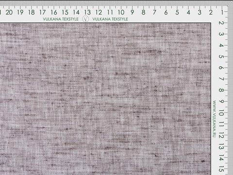 Коричнево-серая ткань под лён полиэстер и хлопок