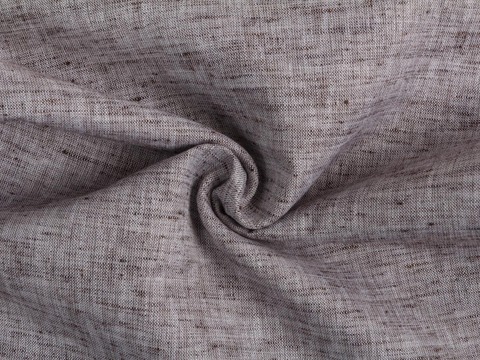 Коричнево-серая ткань под лён полиэстер и хлопок