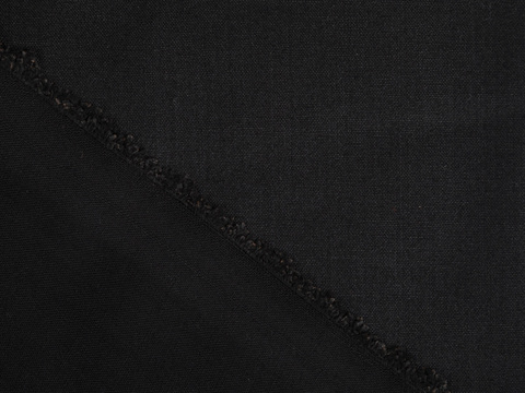 Однотонная чёрная ткань из полиэстера вискозы