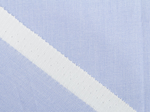Нежно-голубая ткань оксфорд из хлопка и полиэстера