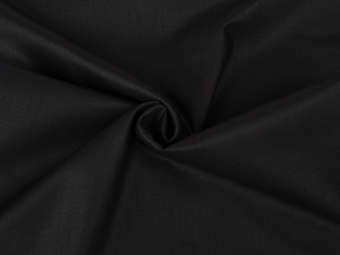 Однотонная чёрная ткань из полиэстера вискозы