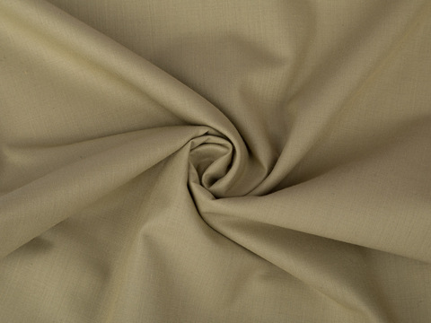 Однотонная ткань нежно-оливкового цвета из полиэстера вискозы