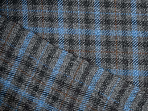 Ткань TWEED LIFE CHK-D43 C001(grey-blue)