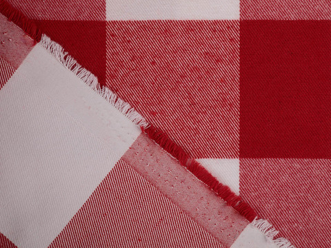 Фланель ХЕВИ ХУНГАМА из поликоттона - красный-белый