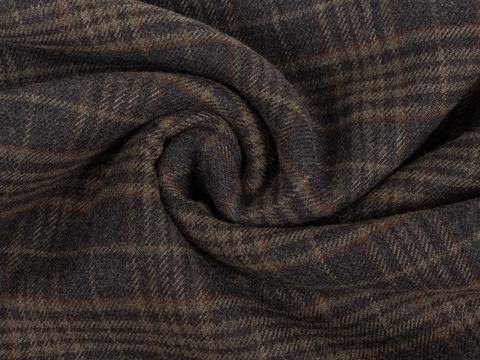 Костюмный твид ЛАЙФ из поливискозы - коричневый-бежевый