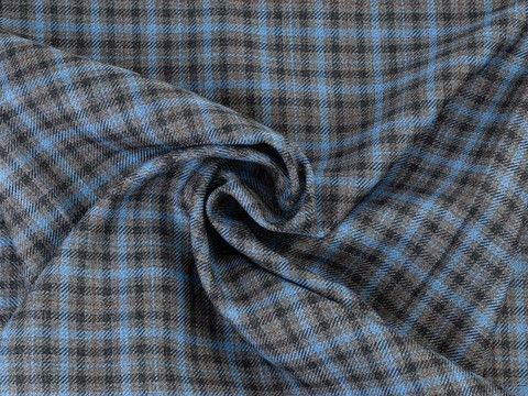 Ткань TWEED LIFE CHK-D43 C001(grey-blue)