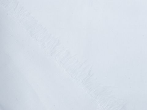 Белая однотонная саржа из хлопка и полиэстера