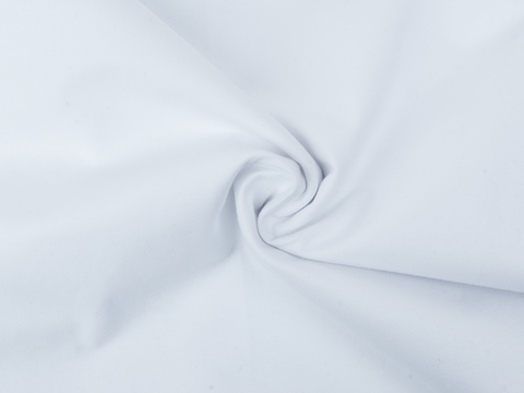 Белая однотонная саржа из хлопка и полиэстера