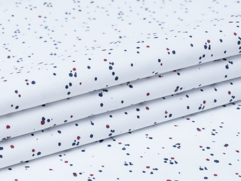 Сатин с принтом ХУРАКАН из поливискозы - белый-цветной