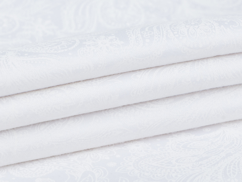 Белый сатин с цветочным принтом из хлопка