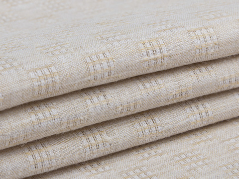 Имитация льна ЛИНЕН ЛЕЙСЭЗ из поликоттона - бежевый