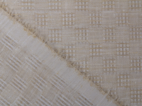 Имитация льна ЛИНЕН ЛЕЙСЭЗ из поликоттона - бежевый