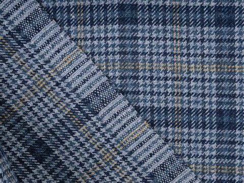 Ткань TWEED LIFE CHK-D31 C001(sky-indigo)