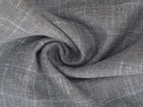 Ткань ACE LINEN CHK-D01 C001(dark grey-blue)