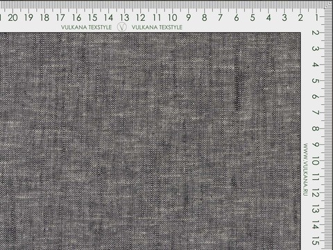 Чёрная костюмная ткань из хлопка и полиэстера