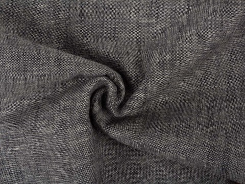 Чёрная костюмная ткань из хлопка и полиэстера