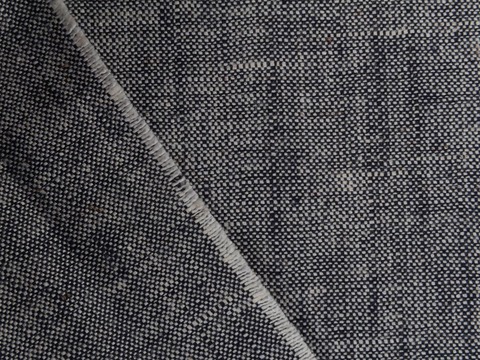 Синяя костюмная ткань из хлопка и полиэстера