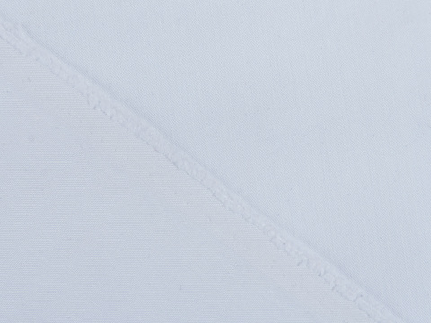 Однотонный белый поплин из полиэстера и хлопка