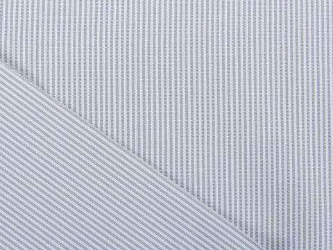 Ткань в тонкую бело-серую полоску из полиэстера и хлопка