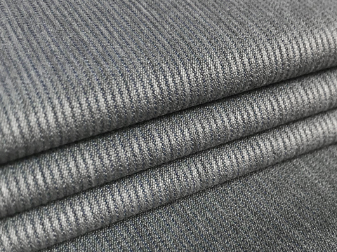 Пестротканая серебристо-серая ткань из полиэстера и вискозы