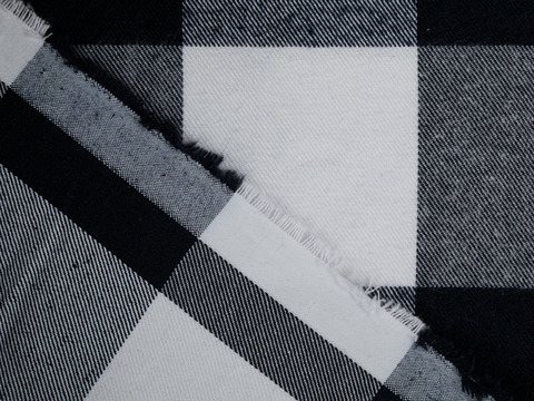 Фланель ХЕВИ ХУНГАМА из поликоттoнa - синий-белый