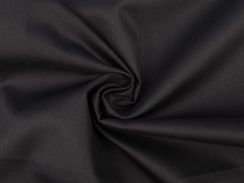 Сатин КРОМПТОН из хлопка - черный