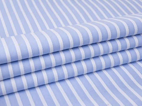 Полоска поплин ЗАРАНО ПАУДЕР из поликоттона - синий