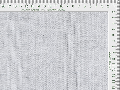 Хлопковая ткань спокойного серого цвета с геометрическим узором