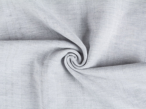 Хлопковая ткань спокойного серого цвета с геометрическим узором