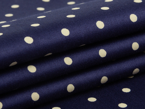 Ткань BUTTER POLKA PRT-D02 C001(navy-beige)