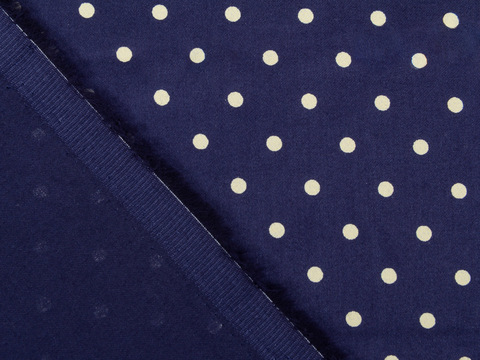 Ткань BUTTER POLKA PRT-D02 C001(navy-beige)